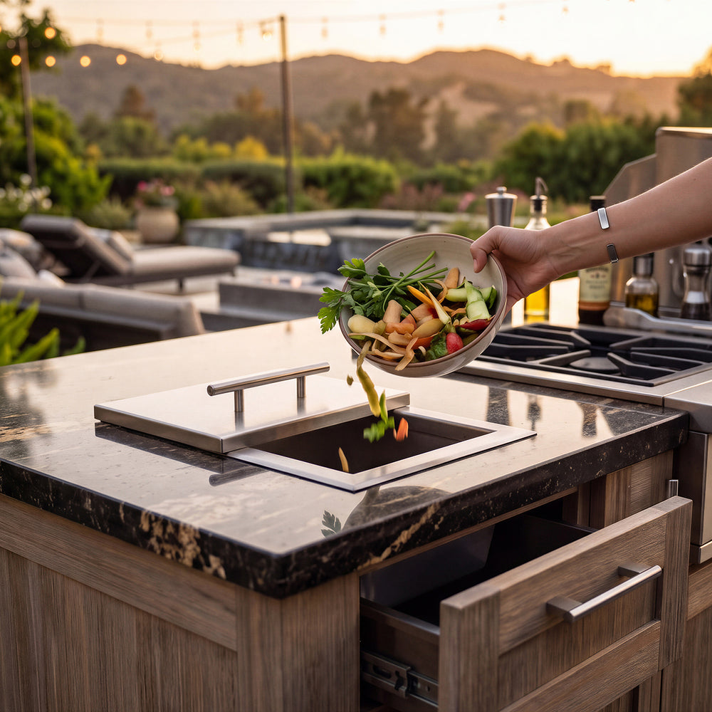 12" BBQ Island Trash Chute